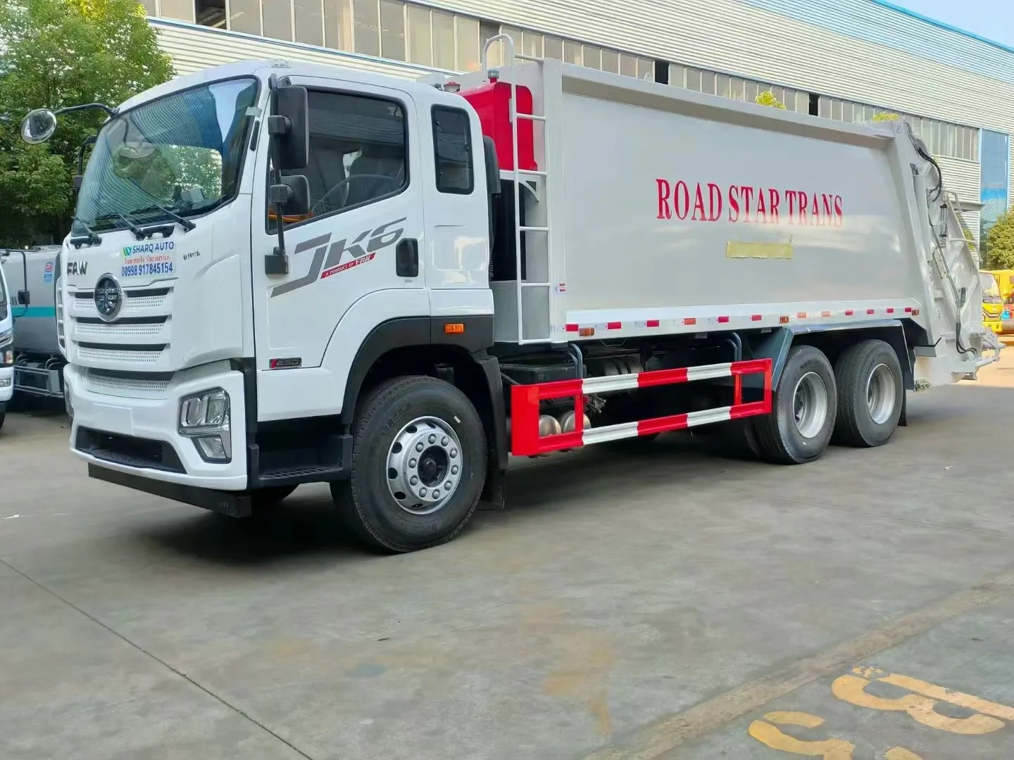 faw 6*4 compacted garbage truck High quality faw 23 ton compactor garbage truck price
