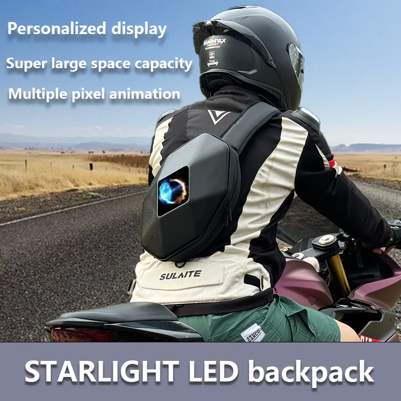 Long-term Use Casual Good Softness Durability Commercial Fanny Pack LED Display Chest Bag for Motorcycle Rider