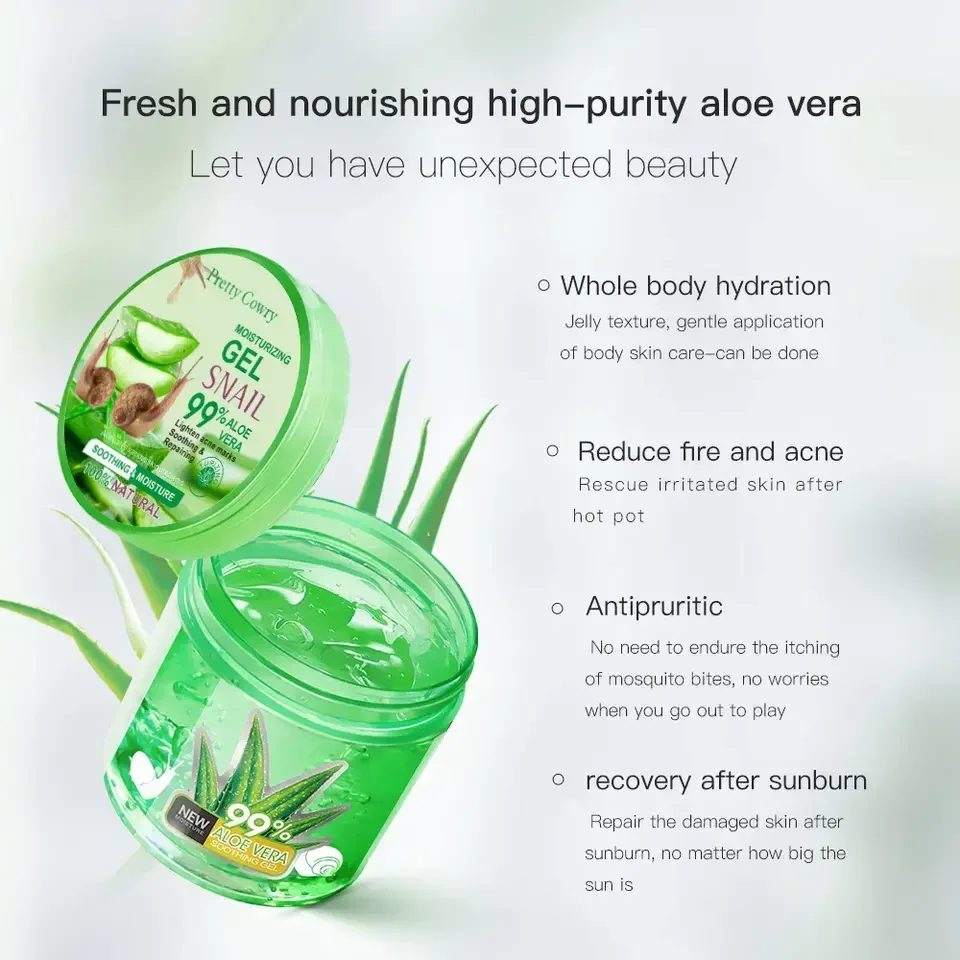 Pure Organic Aloe Vera Gel Aloe Vera Gel Natural Face Creams Soothing  Skin Repairing Moisturizing Aloe Vera Gel