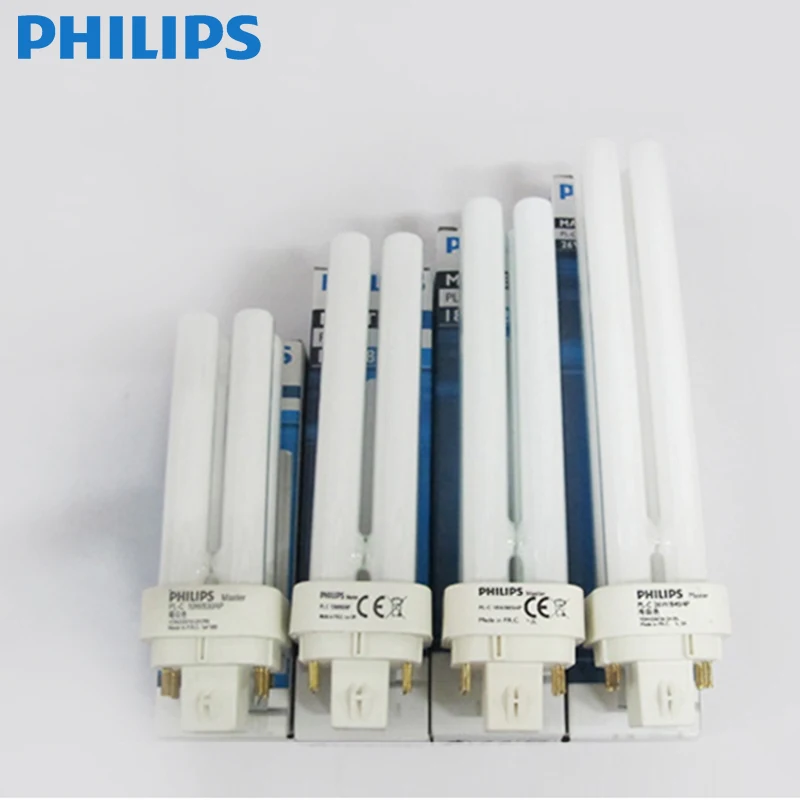 Philips table lamp tube 2 pin 4 pin eye fluorescent lamp two four needle energy saving cannula H tube 10/13/18/26W