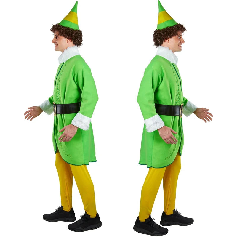 Green Elf Costume Pink Christmas Costume for Party Festivals Stage Play Costume