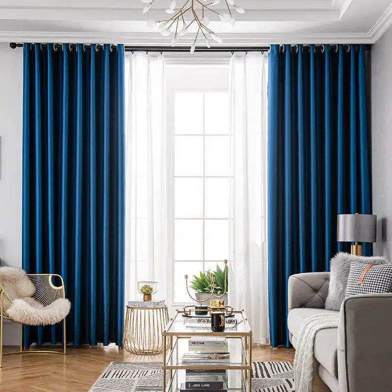 Innermor Modern Style luxury Faux Silk Blackout Customization Drapes and Curtains for the living room Window