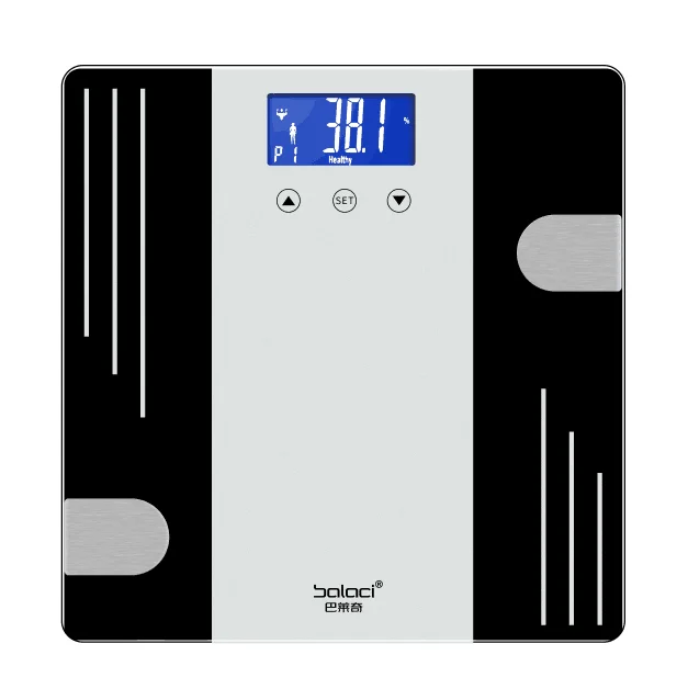 Pinxin 180kg/396lb Tempered Glass Personal Smart Digital Bathroom Body Fat Scale