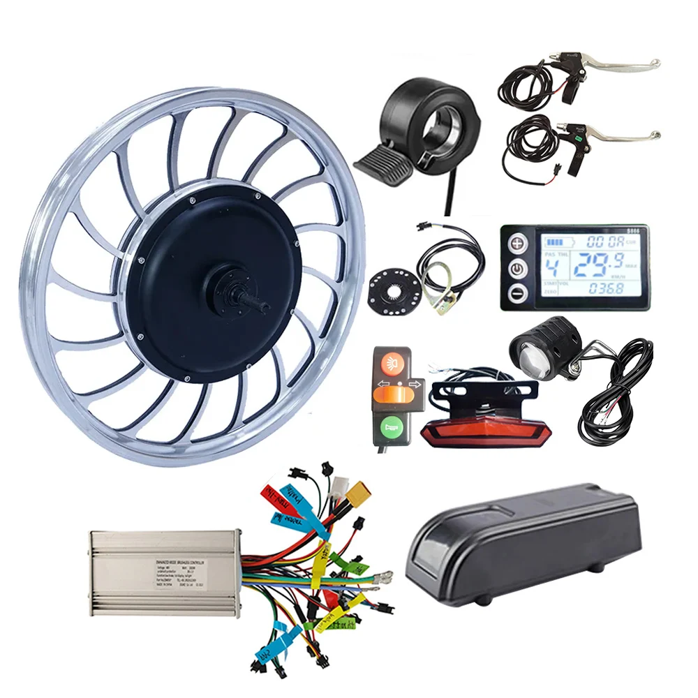48V 1000W Disc Brake E Bicycle Electric Bike 20 Inch Motor Conversion Kit