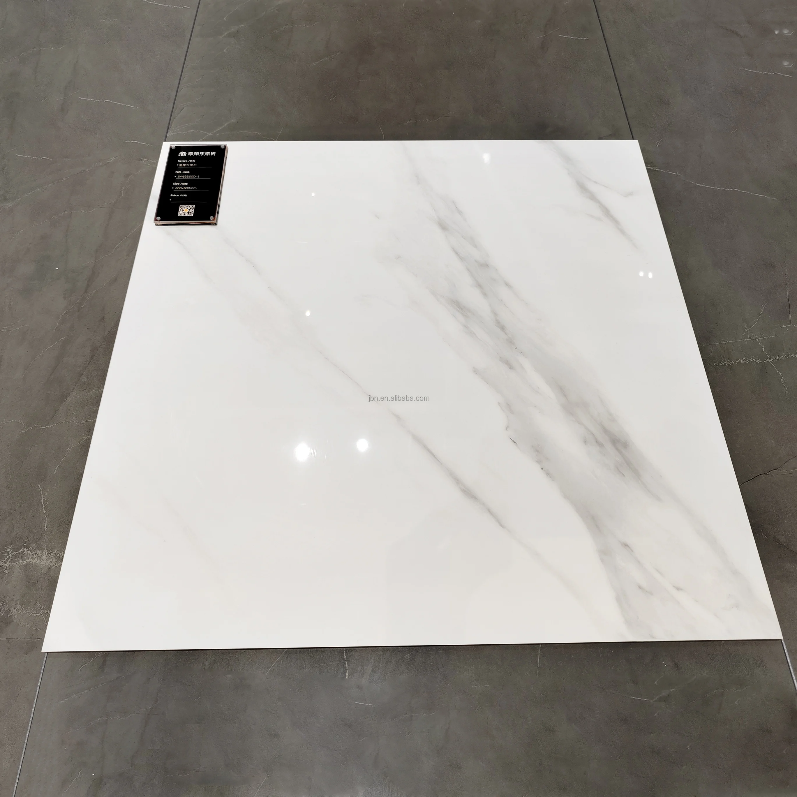 60x60 Glossy Ceramic Tile For Floor Porcelanato White Marble Porcelain Tiles