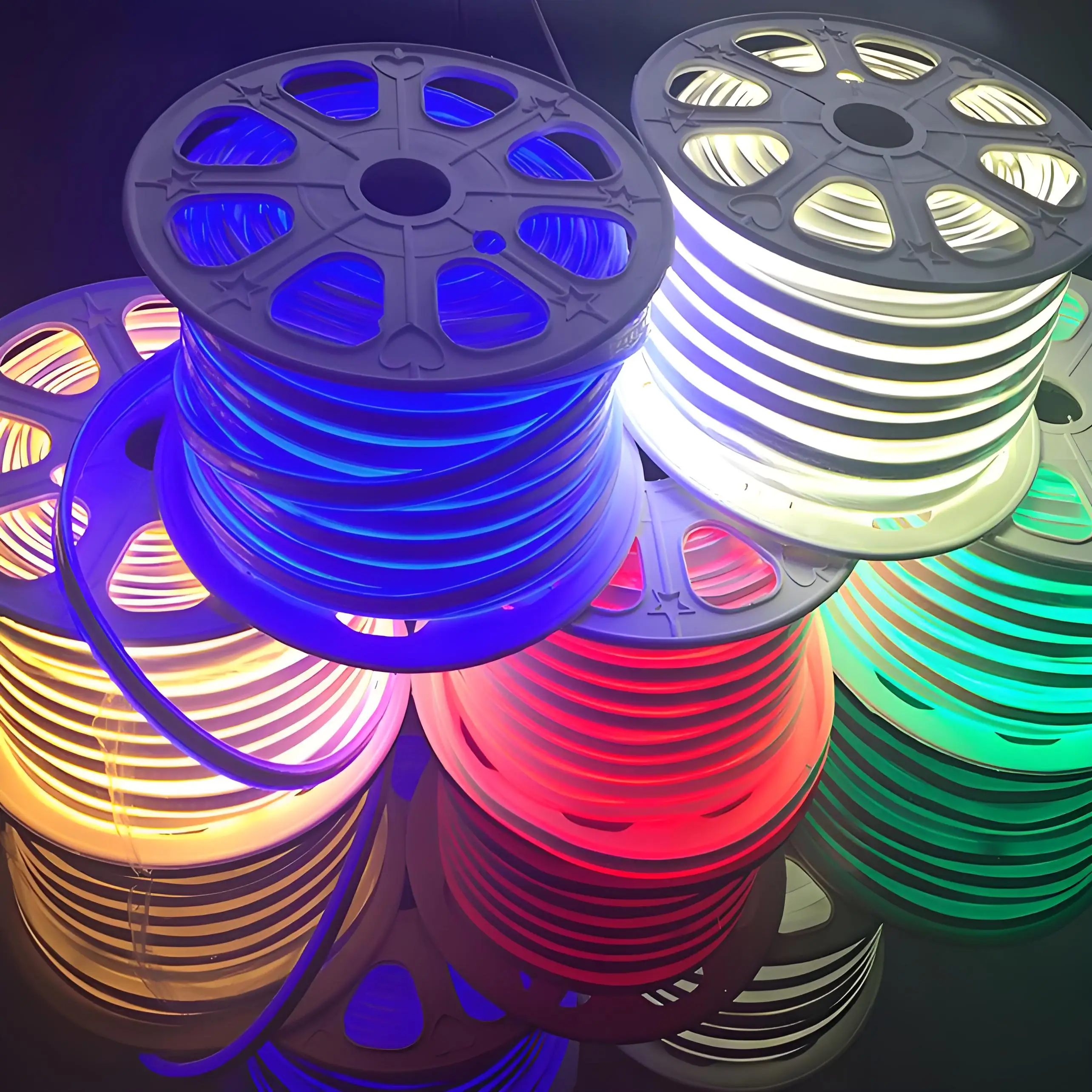 220V 110V 24V 12V 8*16mm 6*12mm flexibleb Landscape Led Neon Lights SMD2835 120led/m IP67 PVC body Used for hotel bar decoration