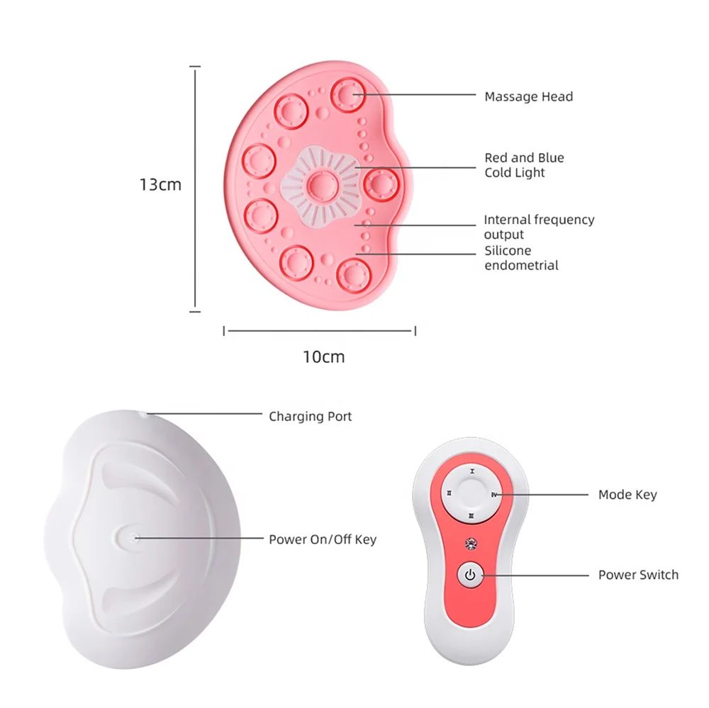 Electric Female Breast Care Enhancement High Frequency LED Light Massage Breast Nipple Care Products Enhancer Big Breast Massage