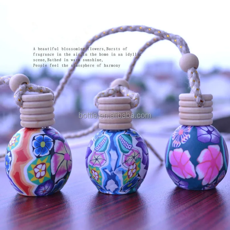 Car Diffuser Air Freshener Bottle Essential Oil Diffuser  Glass Perfume Diffuser Bottle with Wooden Caps