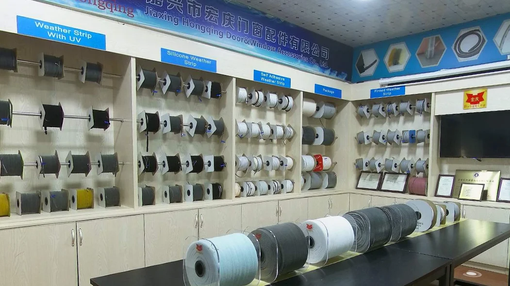 HQ customized finned 3M self-adhesive silicone wool pile weather strip for aluminium sliding door seal windows