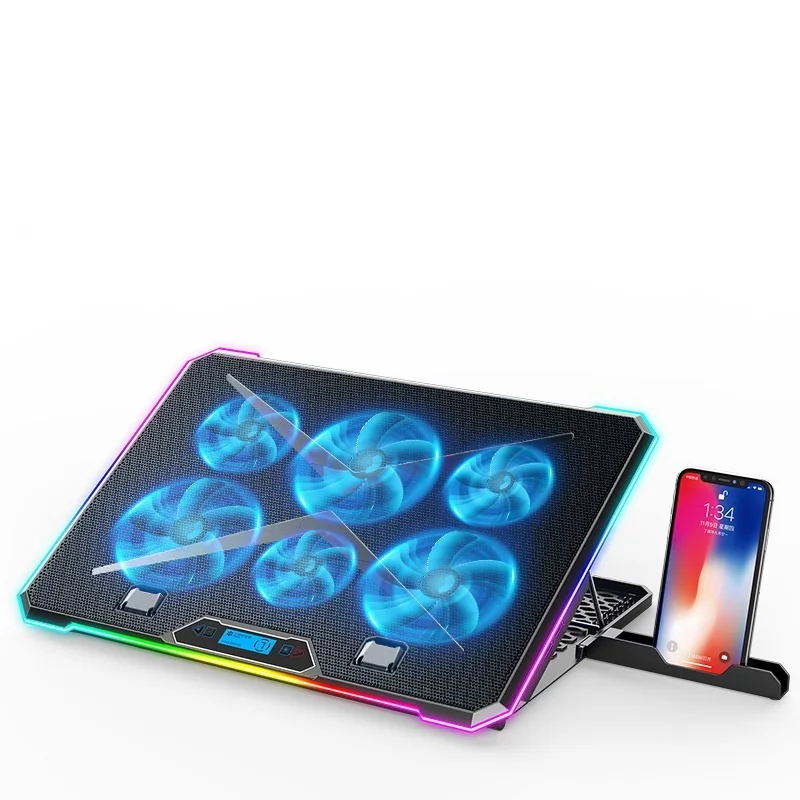Новинка 2022 г. RGB подставка для компьютера регулируемая по высоте складные подставки охлаждения планшета портативная эргономичная металлическая ноутбука с