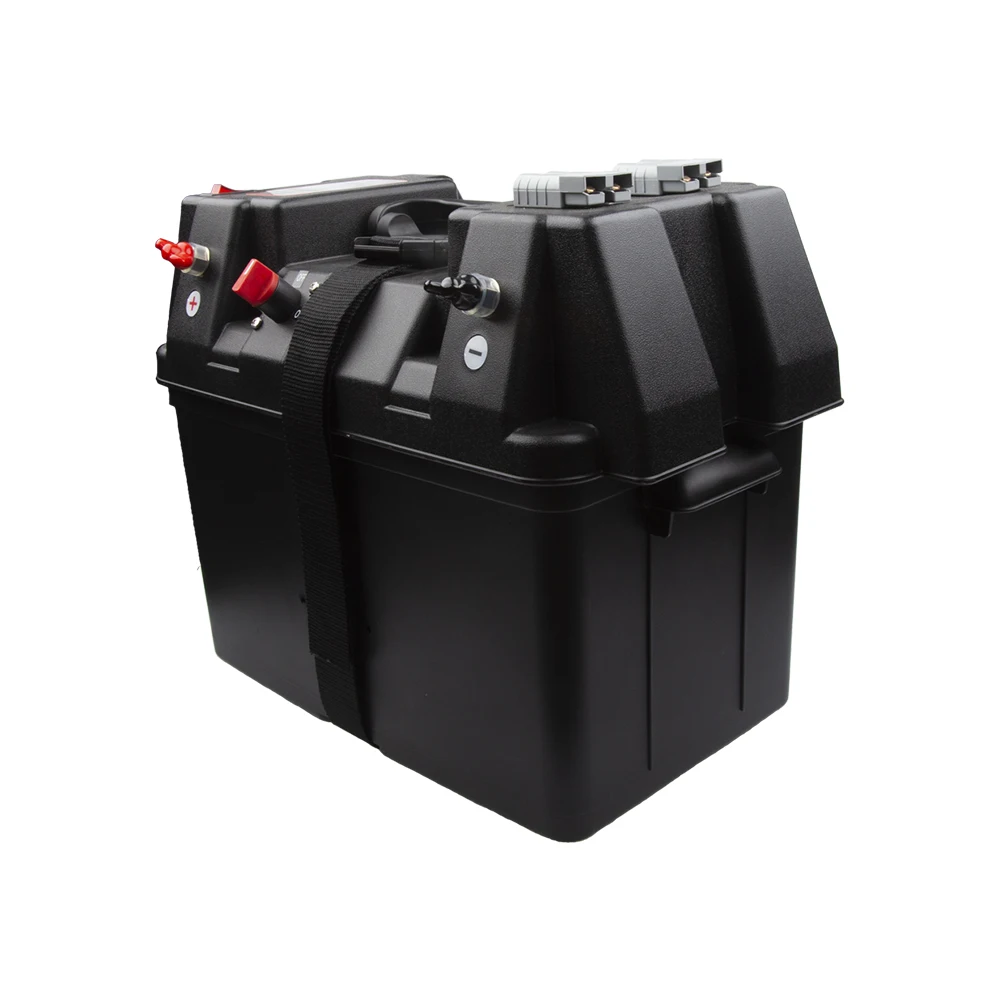 Factory manufacturer portable 12V/24v plastic Battery box for outdoors fishing, camping,RV