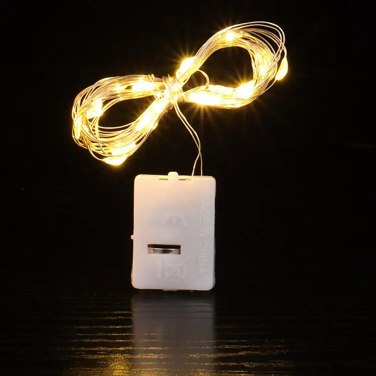 LED 3LR Button battery Mini copper wire String lights Christmas Line Festive Decorations Flashing fairy string lights