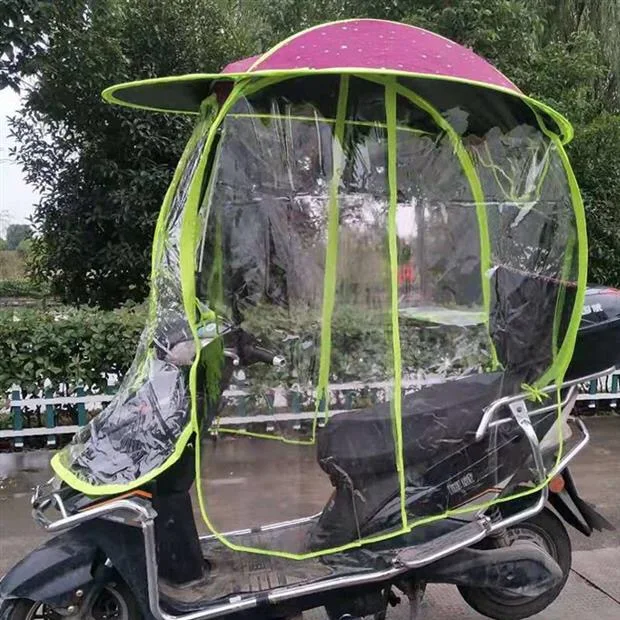 Electric bike umbrella full covered outdoor motorcycle umbrella electric scooter umbrella for rain