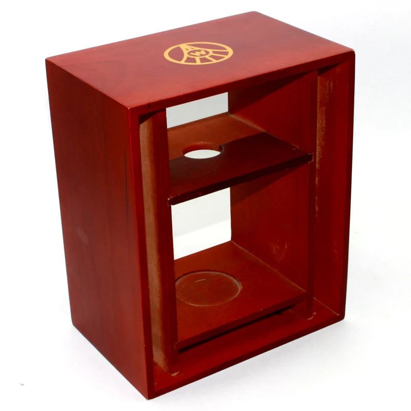 Изготовленная на заказ рамка коробки сувениров деревянная роскошная упаковка красного цвета роскошь с высоким глянцевым лаком