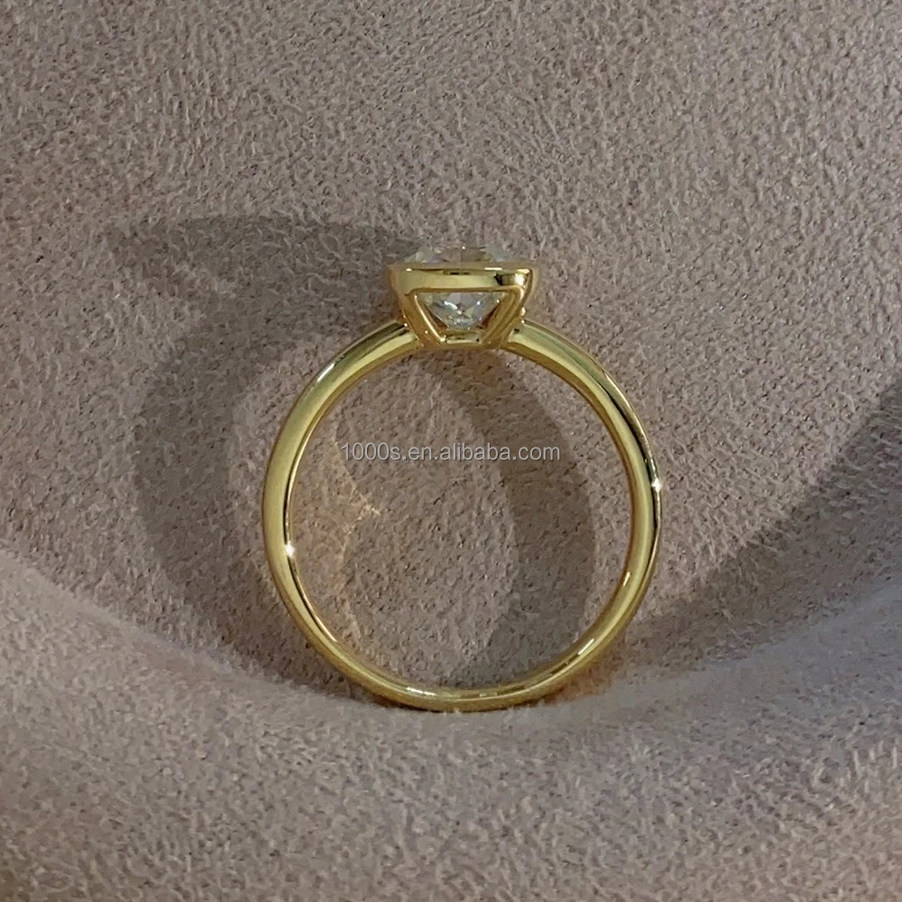 New Arrivals 14K Real Gold with zircon Ring with Moissanite Gemstone Ring Fine Jewelry For Women Men Gift