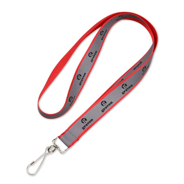 Manufacturer High Quality Polyester Personalised Customizable Lanyards safety security reflective lanyards with logo custom