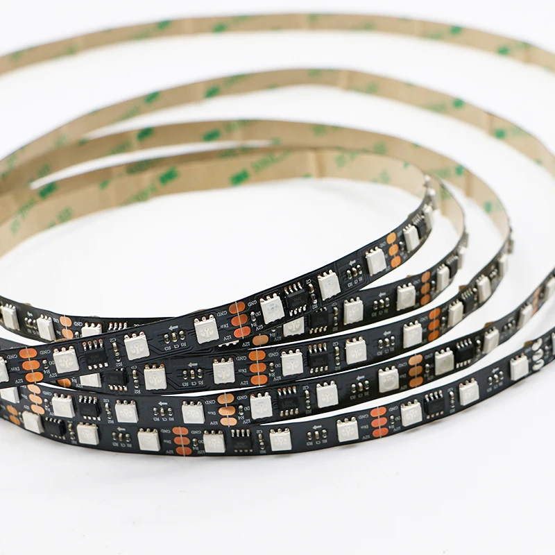 Гибкая цифровая светодиодная лента WS2811 WS2821 5 м 24 в пост. Тока/12 Тока 5050 RGB