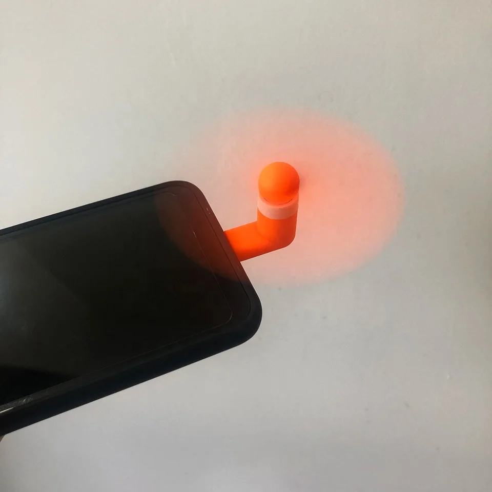 Factory Made Creative Mini Portable Phone Fan Mobile Phone USB Gadget Fans for Android/Iphone Port