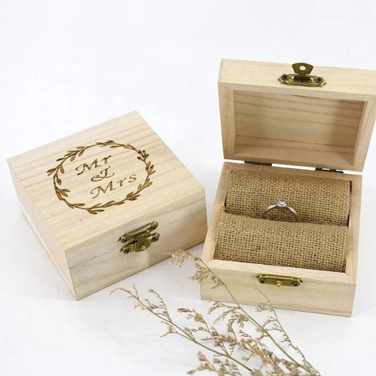 custom japanese paulownia wood ring boxes