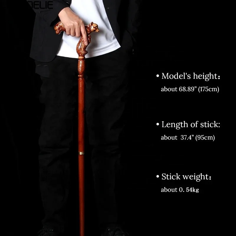 high quality Wooden crafts walking old man walking stick for men walking crutches hands beech cane