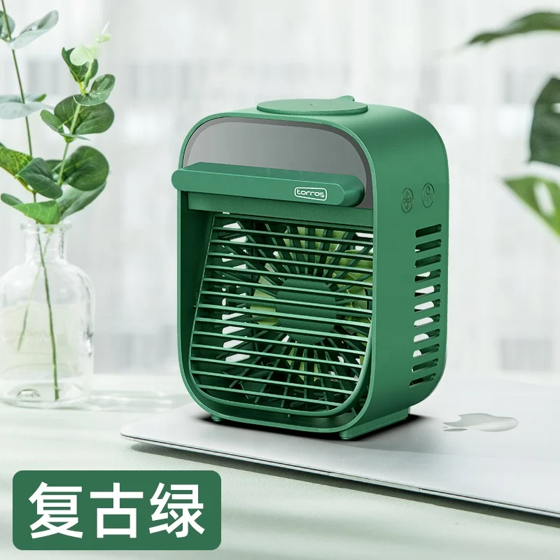
 TORRAS Ice Water Mist Fan Desk Fan Air Cooler Portable Humidifier Purifier USB Rechargeable Desktop Air Conditioner Home  