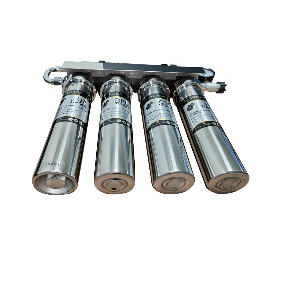 Multi-stage activated carbon resin ultrafiltration uf element stainless steel household manual water purifier water filter