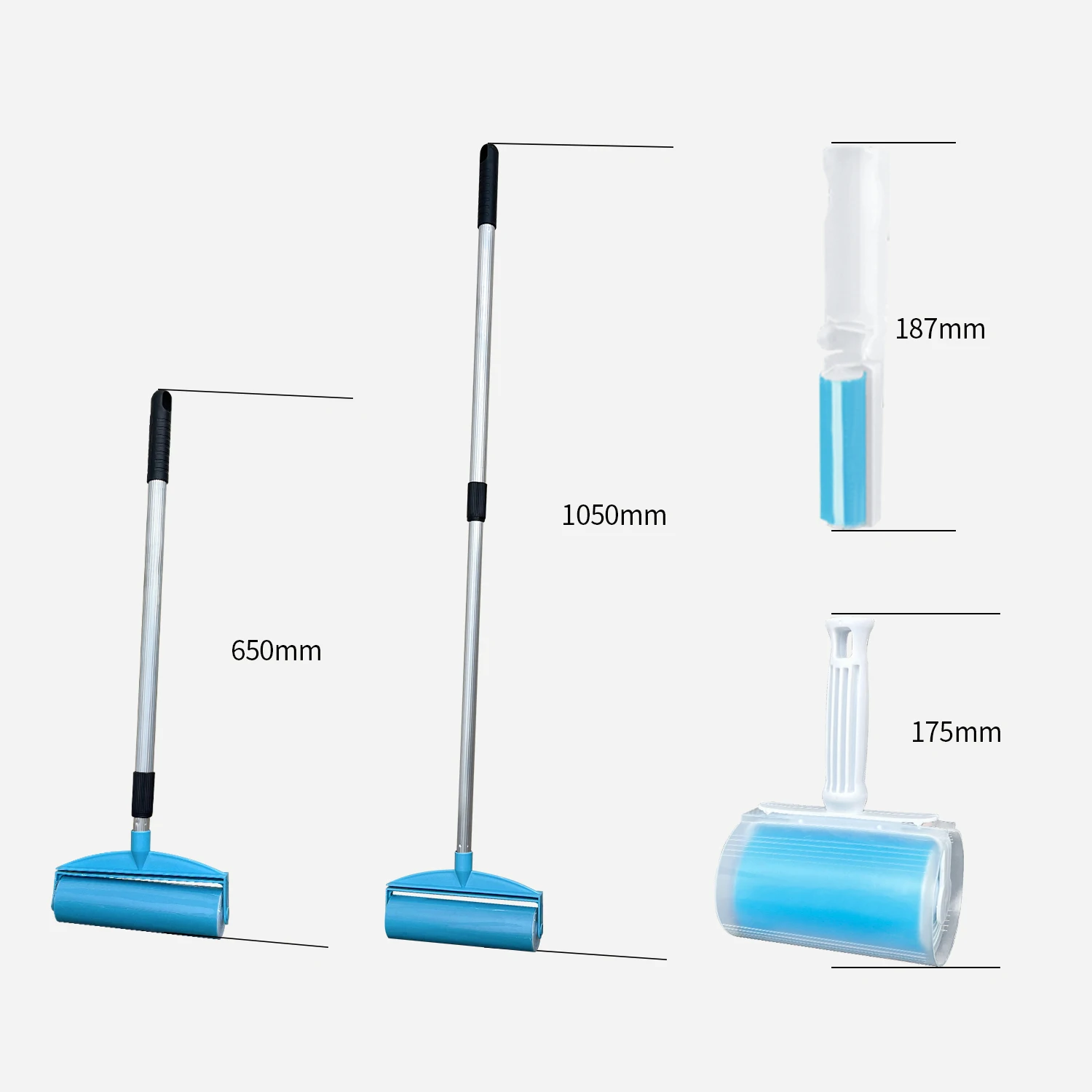 Reusable gel lint roller multi-functional 3 sizes set extra strong sticky lint remover roller