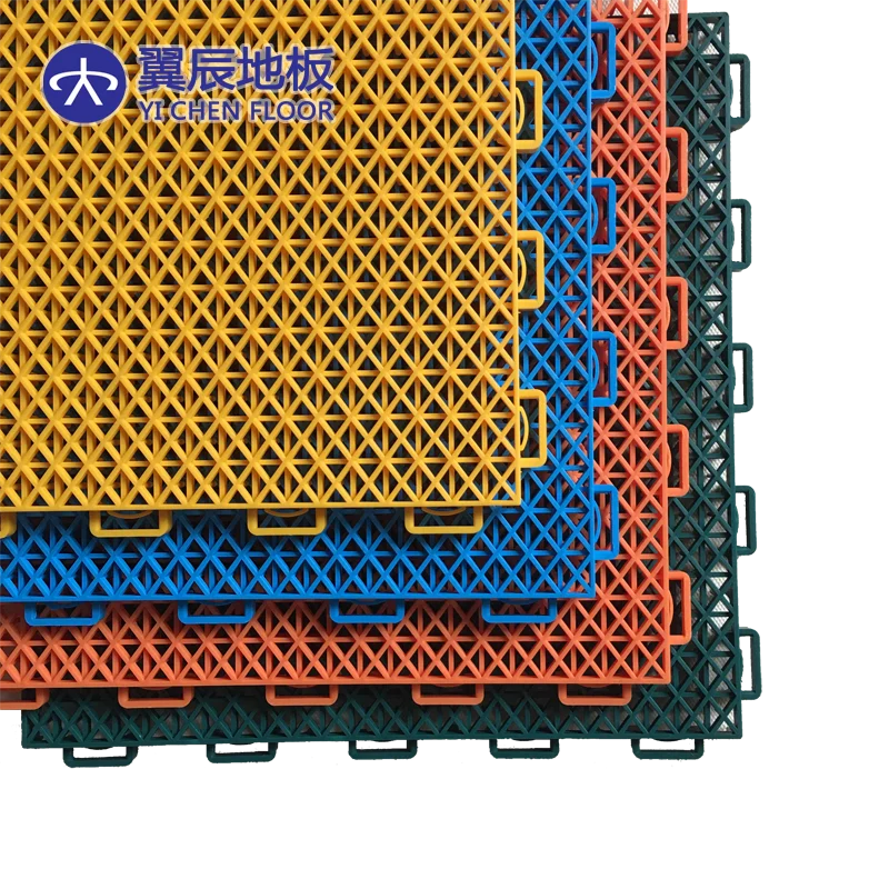 Best-selling double layer asterisk suspended interlocking tiles for multipurpose sports flooring
