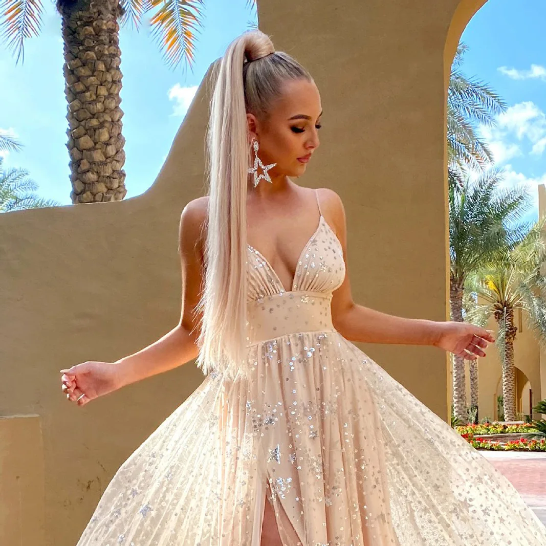Dq841 оптовая продажа вечернее платье Soires Luxe Glamour кружевное с аппликацией для выпускного вечера свадебное Макси женское