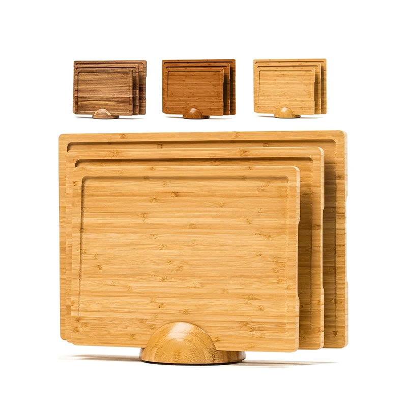 Kitchen Wooden Cutting Boards Chopping Board Set Wood Cutting Board Set With Holder