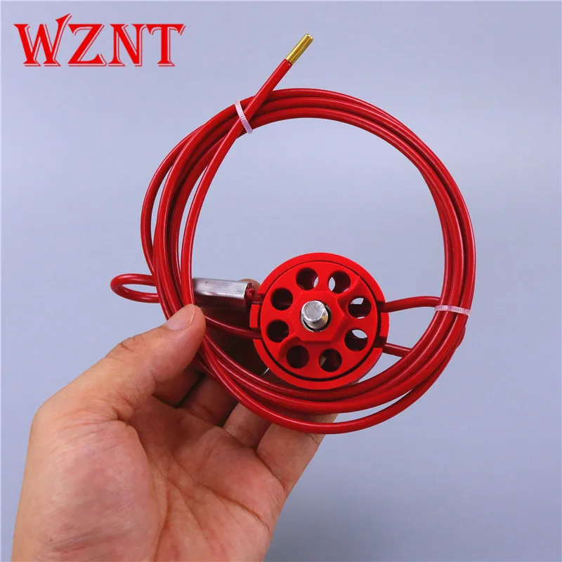 NTC03-2 RED GREEN YELLOW  ROUND MULTIPURPOSE CABLE LOCKOUT 8 HOLES WITH LOOP
