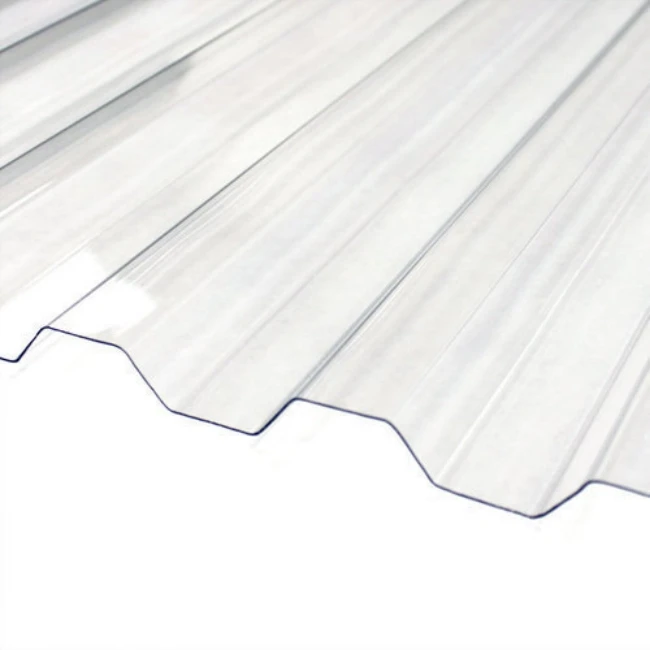 Trapezoidal Corrugated Polycarbonate Daylighting Panels Roofing Transparent Tile for Greenhouse