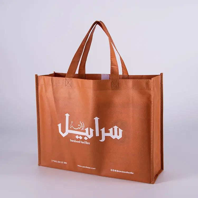 Free Sample Recycle PP Laminated Strong Ecological Eco Grocery Tote Carry Big Reusable Supermarket Shopping Non Woven Bag