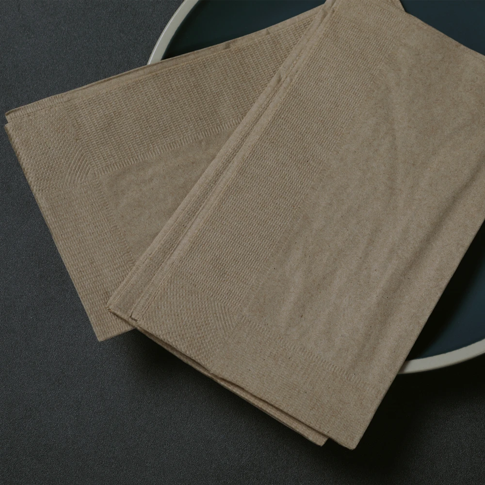 Custom Printed Brown Kraft 2-Ply Unbleached Paper Napkin