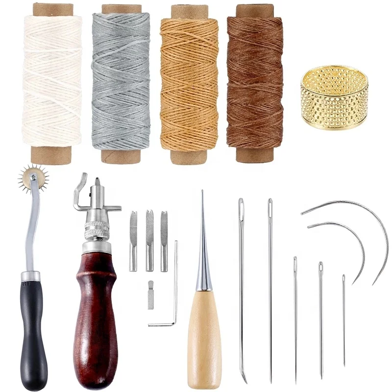 M111 Professional Leather Sewing Cobbler Tools Kit Repair Hand Sewing Stitching Tool For  Leather Craft