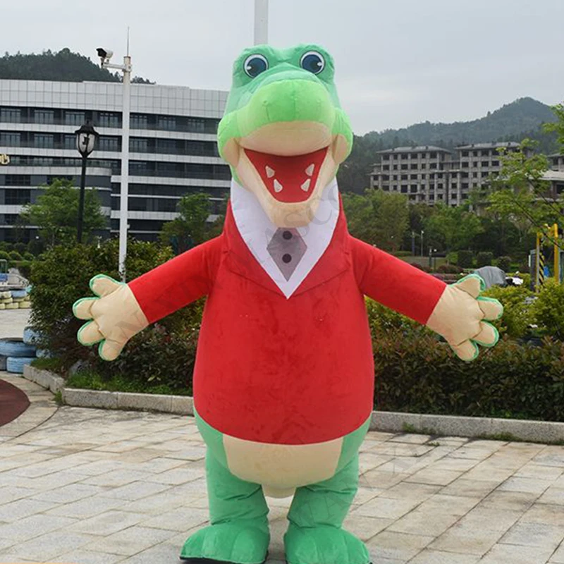 Halloween party custom plush inflatable crocodile mascot costume cosplay adult inflatable custom mascot