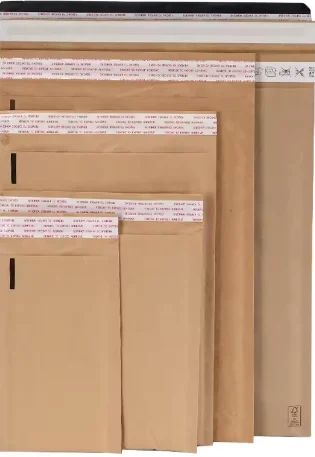 Custom Brown Kraft Cover 100% Eco Friendly Honeycomb Paper Envelope Printing Self Seal Padded Envelopes