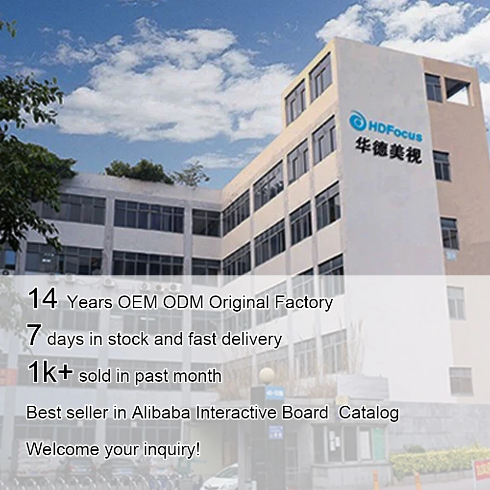 OEM ODM HDFocus 55inch Interact Multi-touch Interactive Board LED Backlight Touch Screen Smart Interactive Whiteboard for school