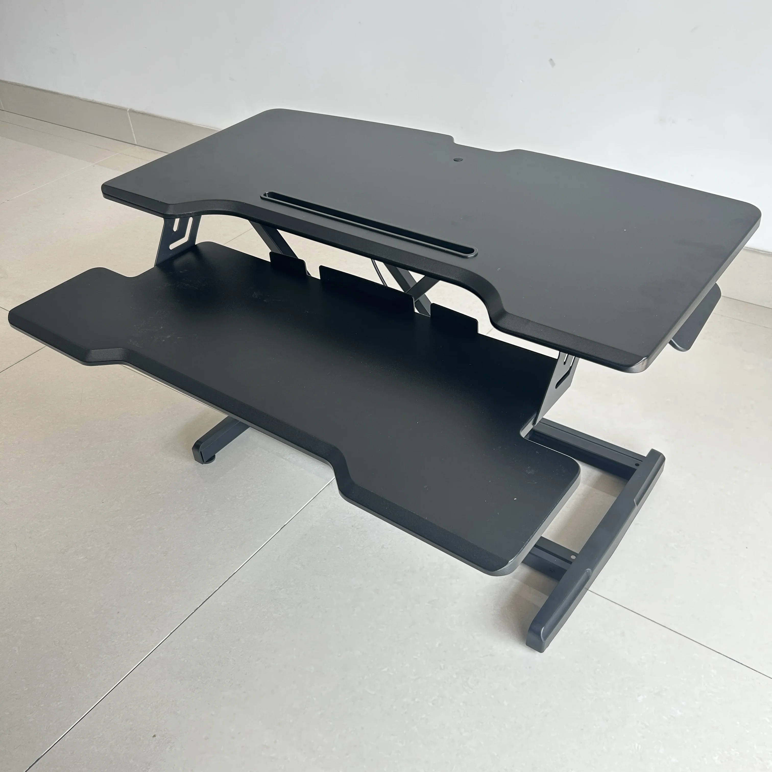 Custom Adjustable Standing Desk, Sit to Stand Converter Stand Up Desk Tabletop Workstation for Laptops