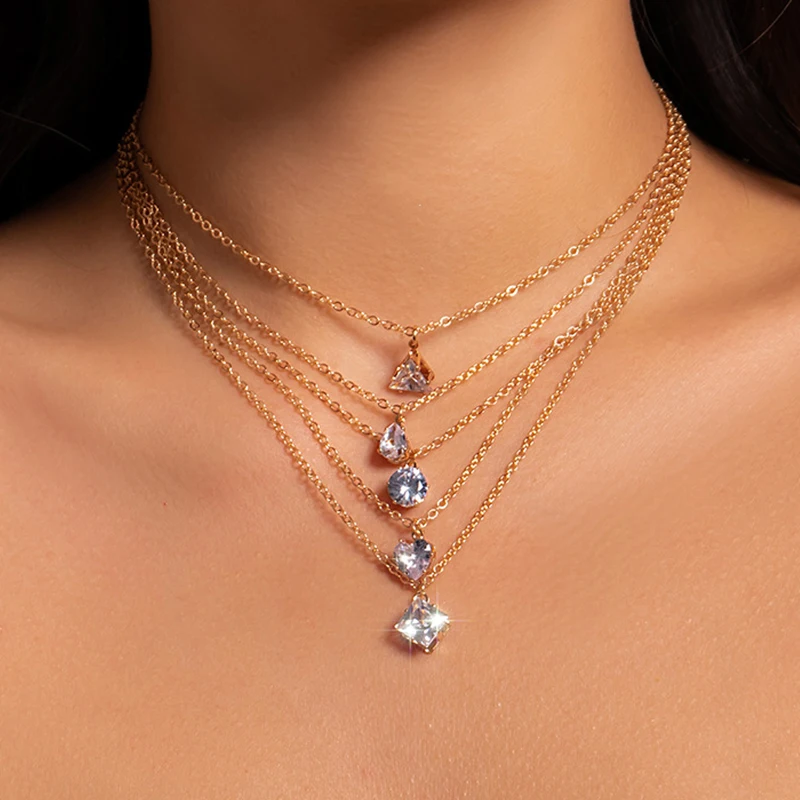 2023 Новое поступление модные ювелирные изделия винтажное ожерелье на цепочке женские Украшения многослойные ожерелья-чокеры аксессуары для девочек