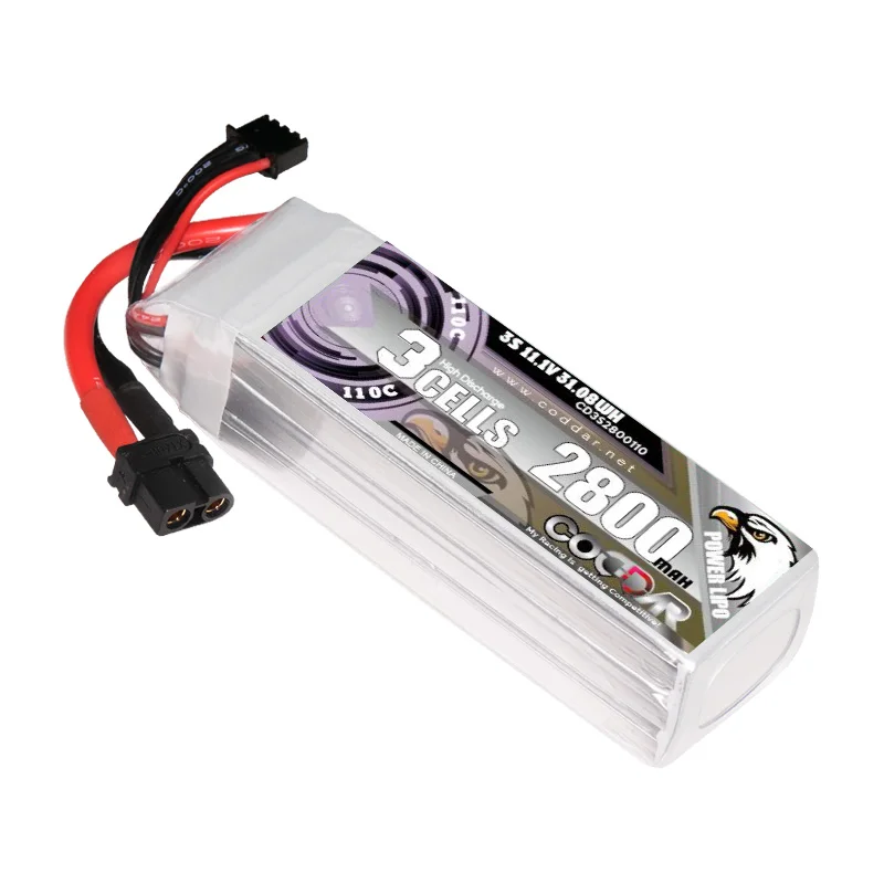 Аккумуляторная батарея CODDAR RC LiPo 3S 2800 мАч 11 1 В 110C XT60 FPV Дрон Квадрокоптер вертолет воздушное крыло самолет Мультикоптер радиоуправляемая лодка