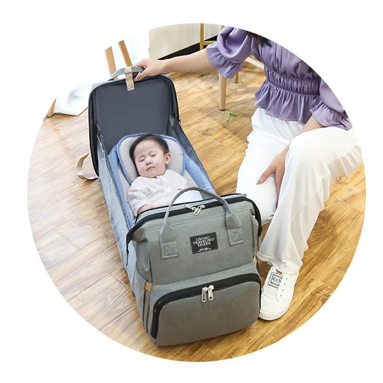 SW 7 In1 Functional Custom Luxury Folding Wet Tote Nappy Mommy Bag Waterproof Mummy Diaper Bag Backpack With Changing Station