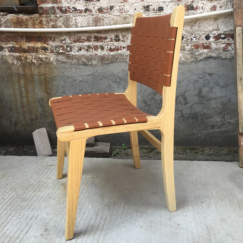 
Woven Leather Strapping Timber Tanner Dining Chair 
