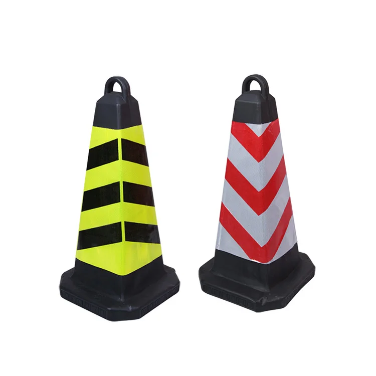 safety road Cone PE 700mm Lifting ring square cone warning reflective Emergency traffic road cone