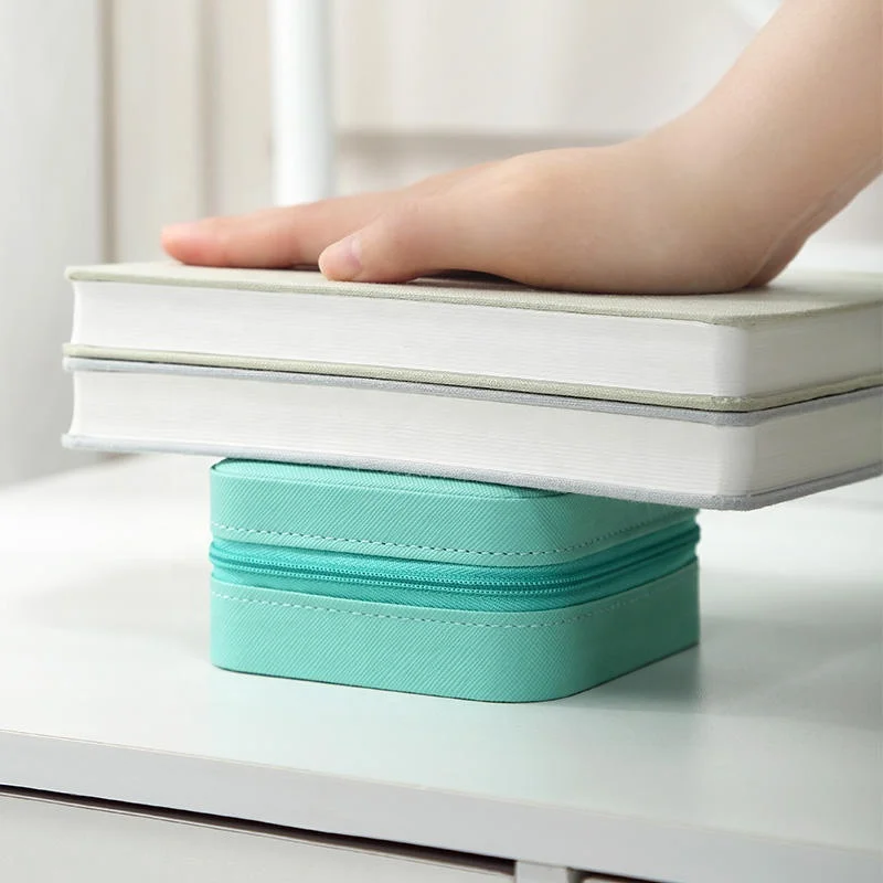 Модные портативные маленькие шкатулки для украшений дорожный органайзер сережек ожерелий колец кейс хранения Кожаная Шкатулка