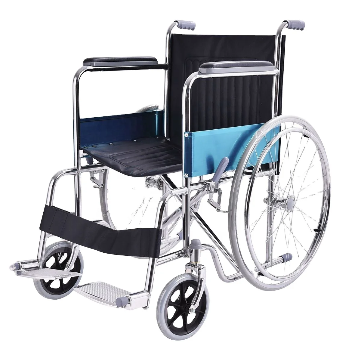 Rehabilitation Therapy Supplies Sillas De Ruedas 809 Basic Manual Foldable Lightweight Wheel Chair Disabled  Cheap Price