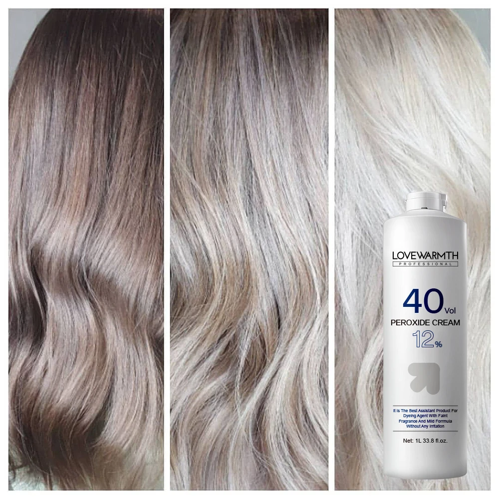 Zhongshan Factory Hair Color Developer Peroxide Mix Hair Dye Oxidant Cream 3% 6% 9% 12 % for Salon Use