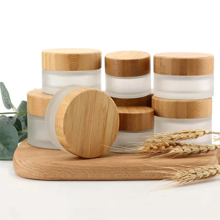 Wooden Bamboo Bottle Cream Jar Makeup Skin Care Container Empty Cosmetic Bottle Container