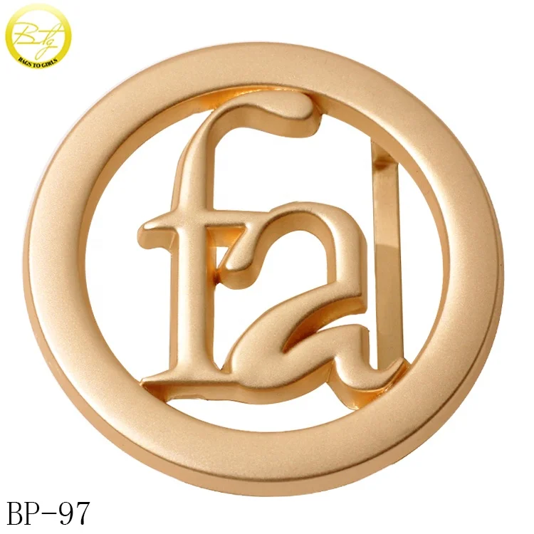 High Quality Brand Letter logo Belt Buckles Die Casting Waist Hardware Adjustable Metal Strap Clip Buckle for Leather Crafts