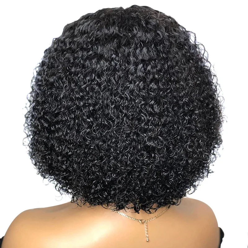 Factory Wholesale Chemical Fiber High Temperature Silk Wig Set Black Medium Short Section Small Curly Hair Set